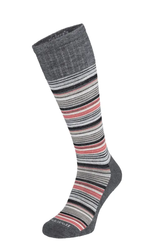 Sunset Stripe Men Moderate Compression Socks Charcoal sold by Sockwell