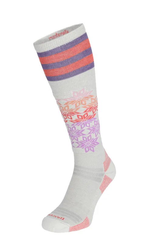 Powder Day Women Moderate Compression Ski Socks Ash sold by Sockwell