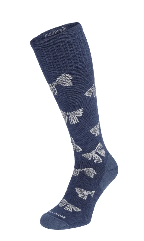 Bows Women Moderate Compression Socks Denim sold by Sockwell