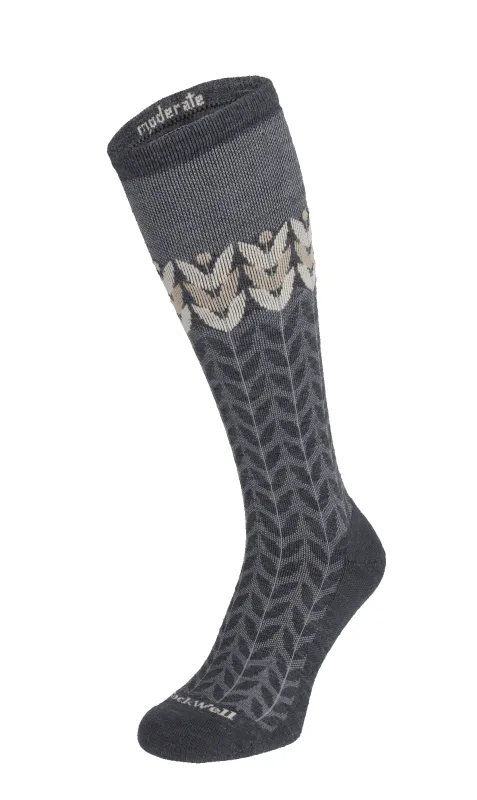 Bean Stalk Women Moderate Compression Socks Charcoal sold by Sockwell