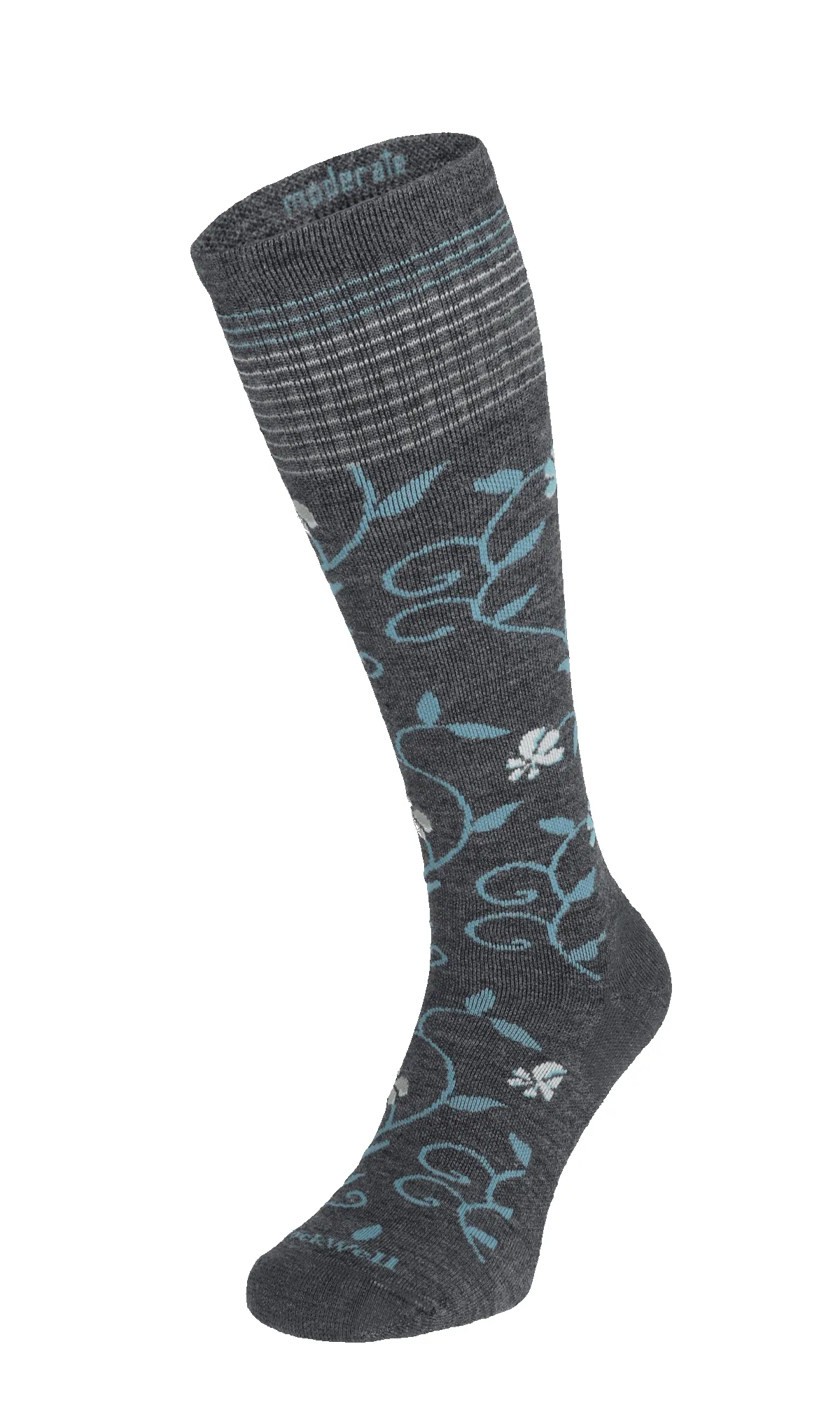 Full Sun Women Moderate Compression Socks Charcoal sold by Sockwell