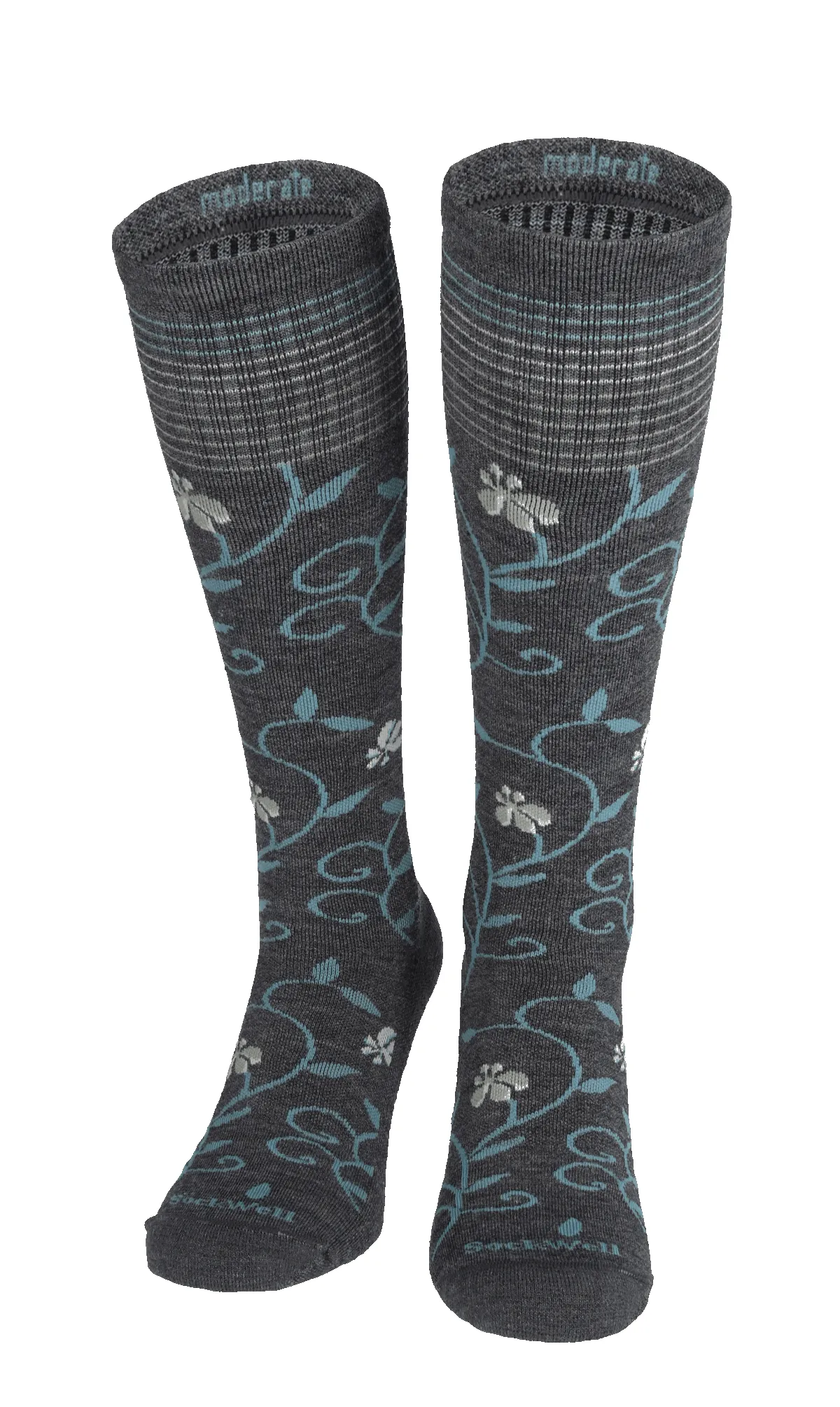 Full Sun Women Moderate Compression Socks Charcoal sold by Sockwell product image thumbnail 2