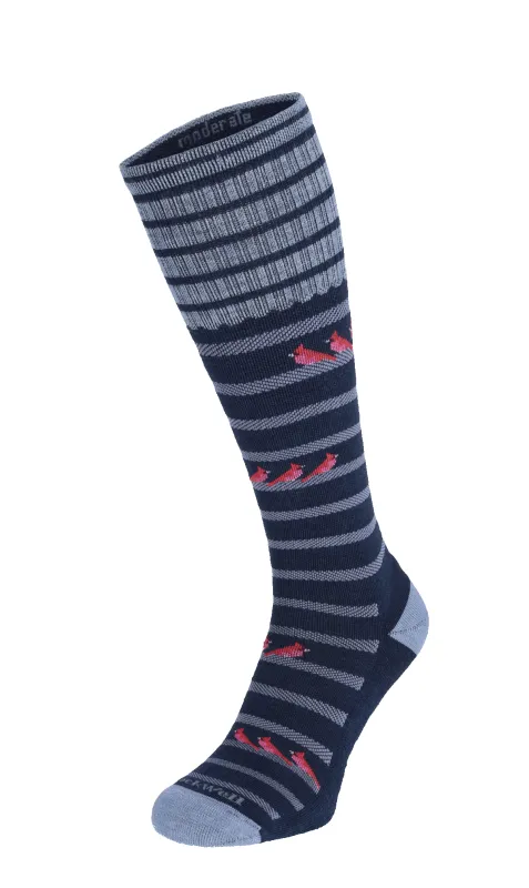 Cardinals Women Moderate Compression Socks Navy sold by Sockwell