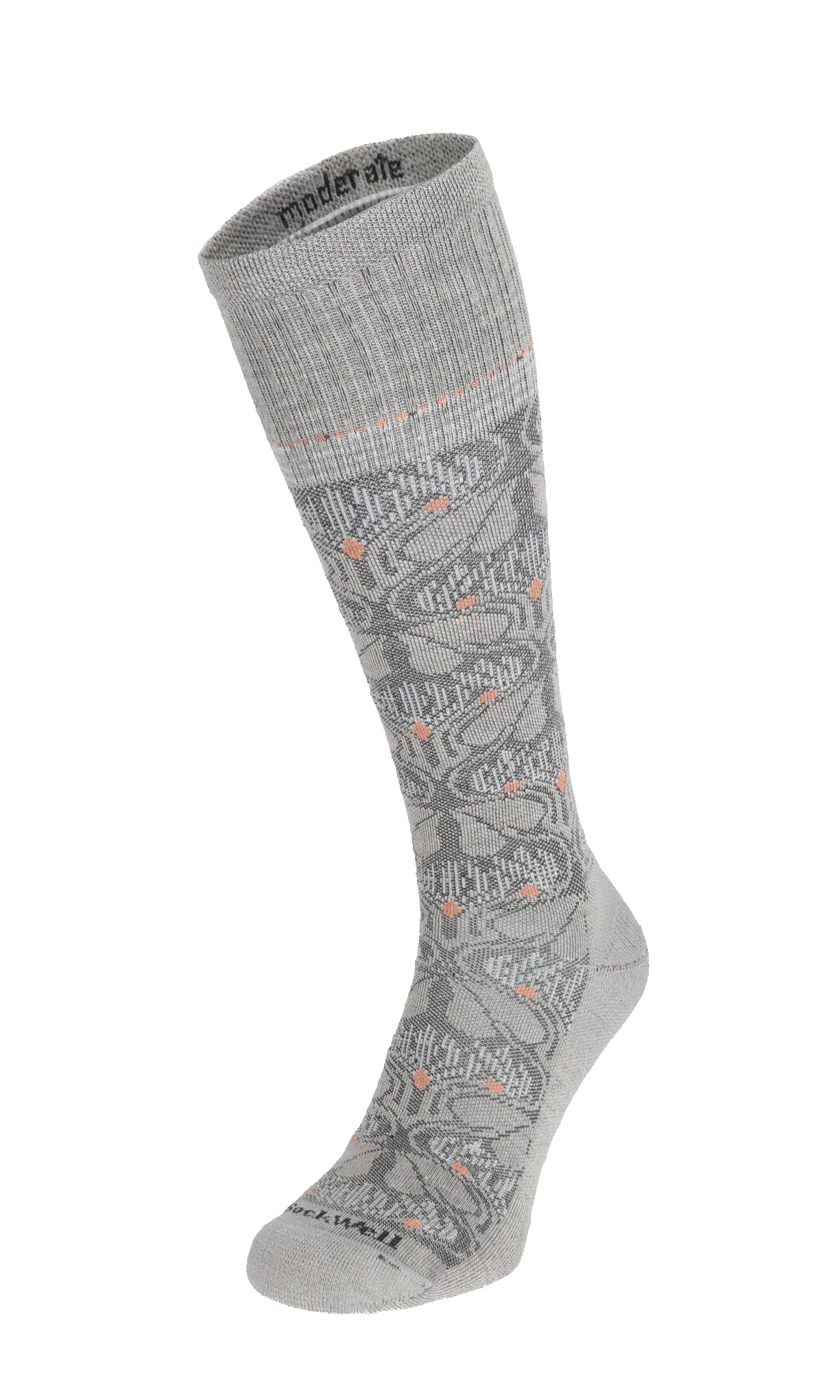 Floral Tapestry Women Moderate Compression Socks Putty sold by Sockwell
