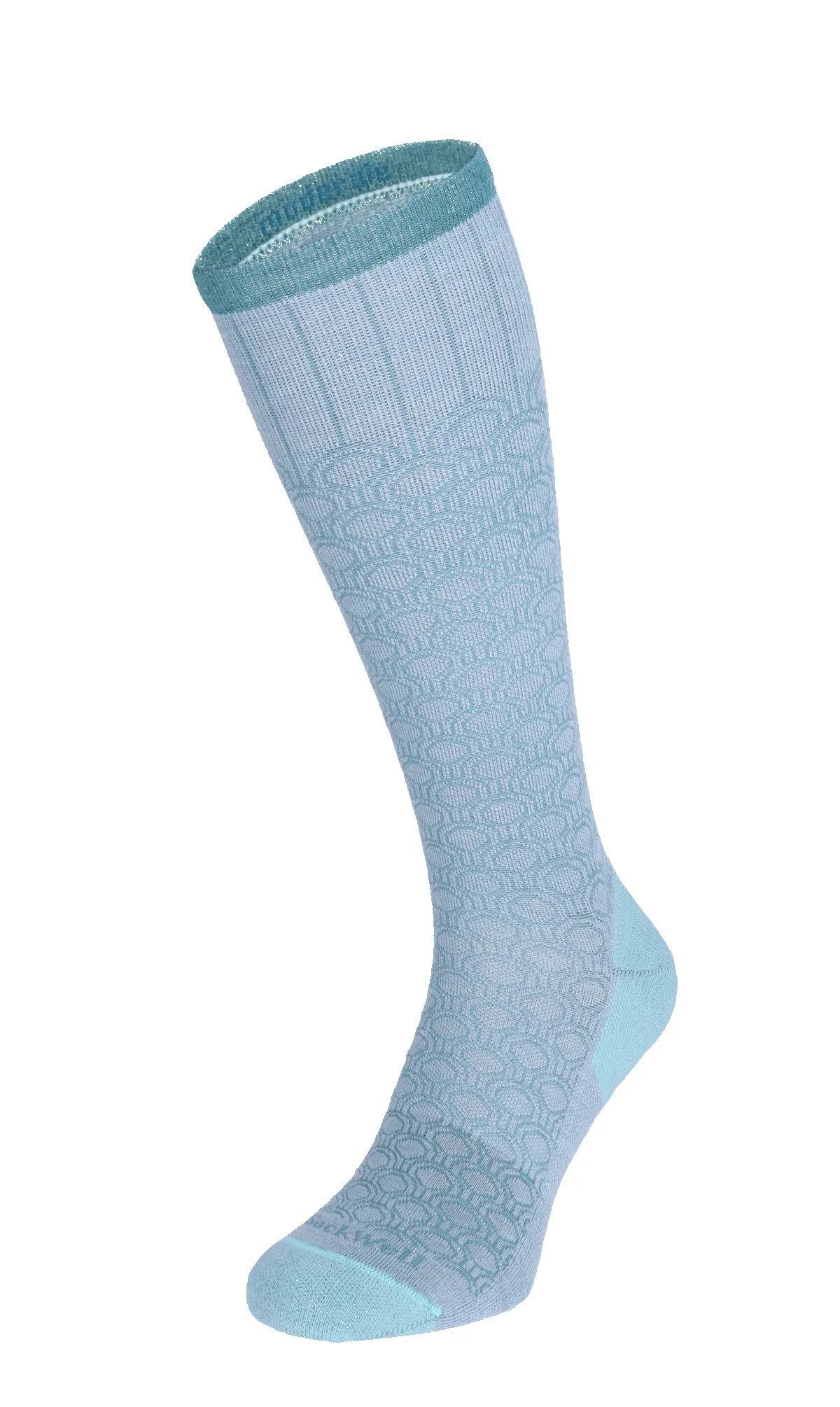 Deco Dot Women Moderate Compression Socks Chambray sold by Sockwell