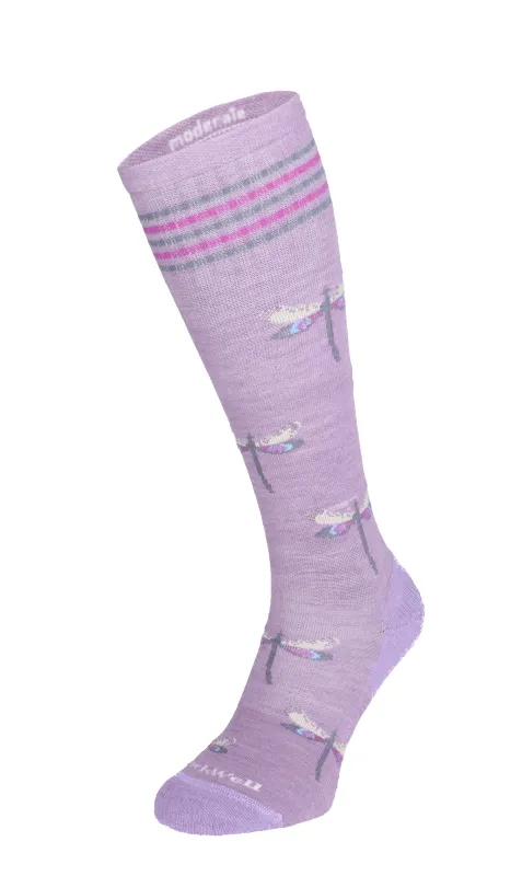 Dragonfly Women Moderate Socks Blackberry Sparkle sold by Sockwell