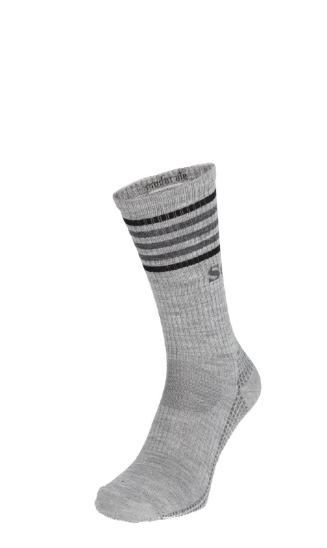 Run Club Crew Men's Compression Sport Socks Light Grey made by Sockwell