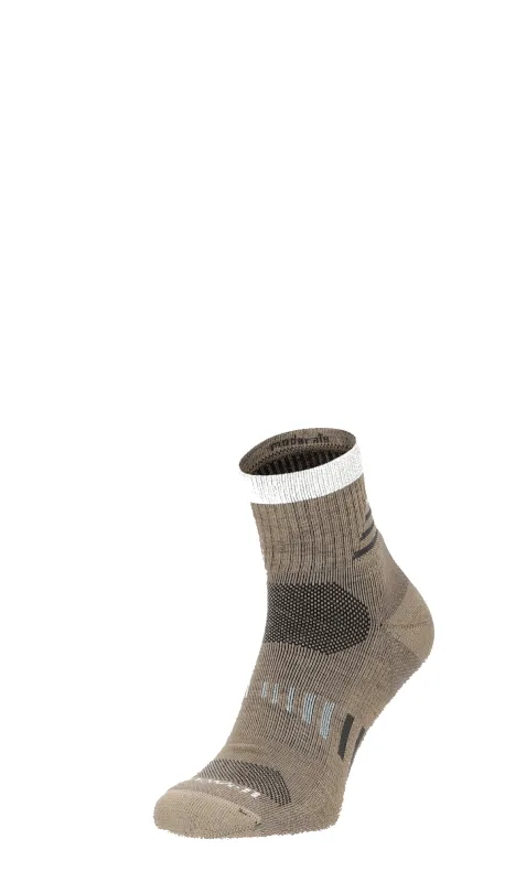 Ascend Quarter II Men Compression Hiking Socks Khaki sold by Sockwell