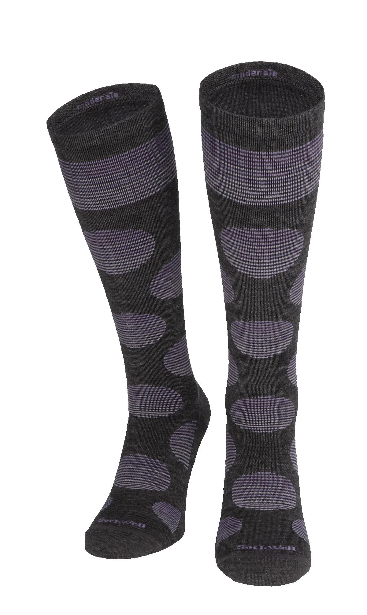 Featherweight Dot Women Moderate Compression Socks Charcoal sold by Sockwell product image thumbnail 2