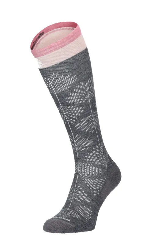 Full Floral Women Moderate Compression Socks Charcoal sold by Sockwell