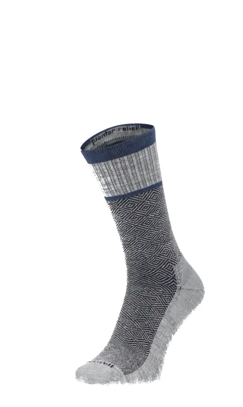 Plantar Cush Crew Men Heel Spur Socks Grey sold by Sockwell