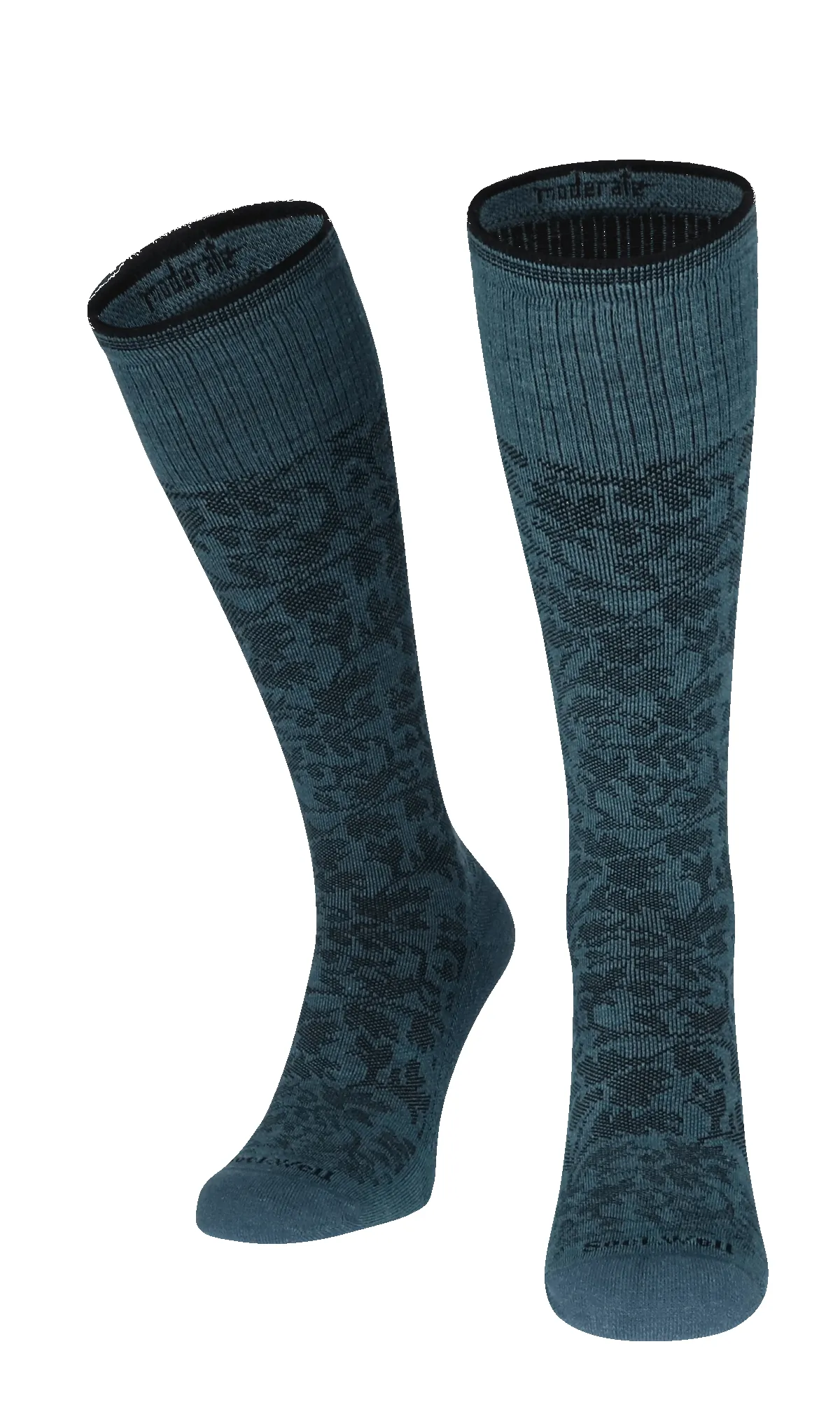 Damask Women Moderate Compression Socks Blue Ridge sold by Sockwell product image thumbnail 2