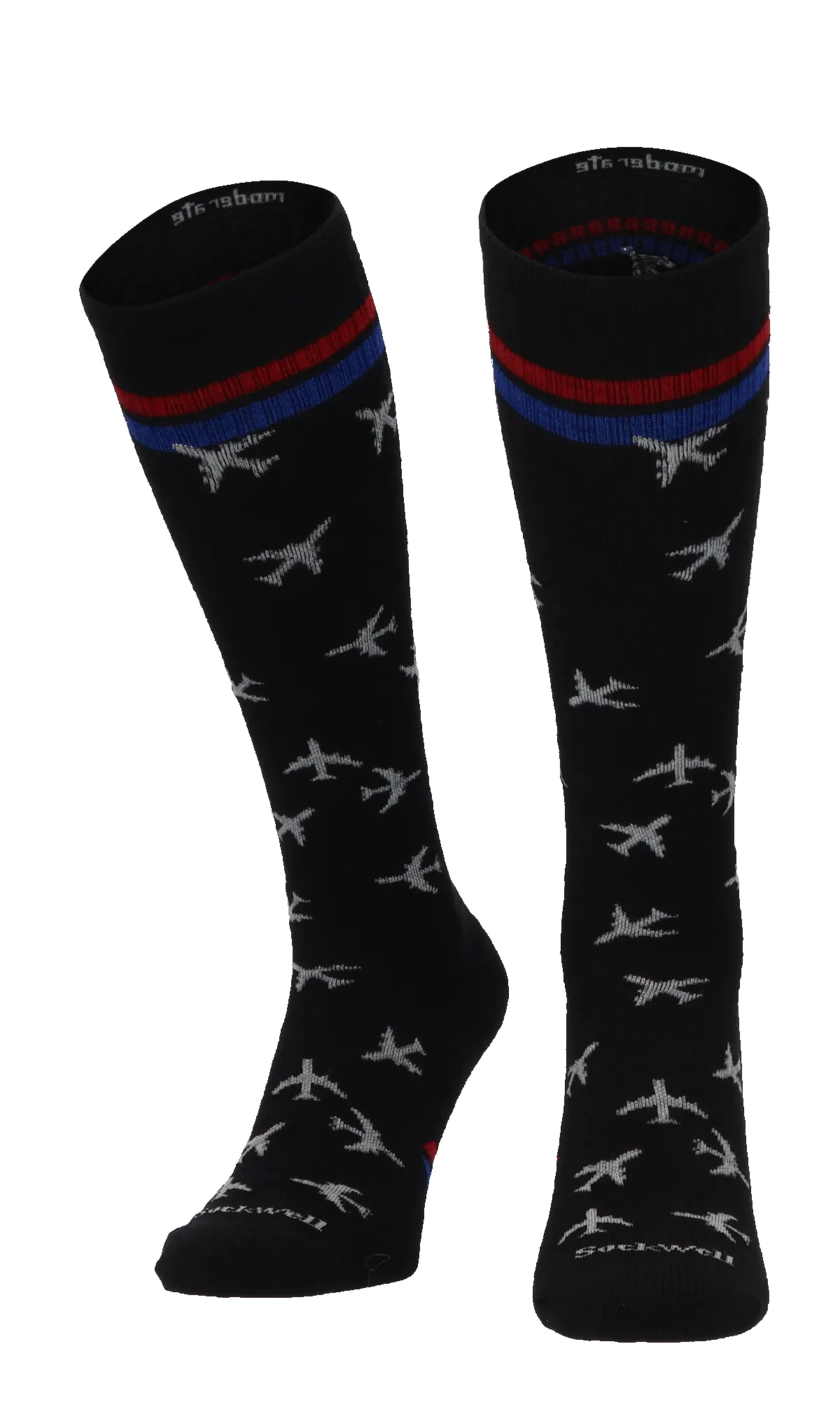 In Flight Men Moderate Compression Socks Black sold by Sockwell product image thumbnail 2