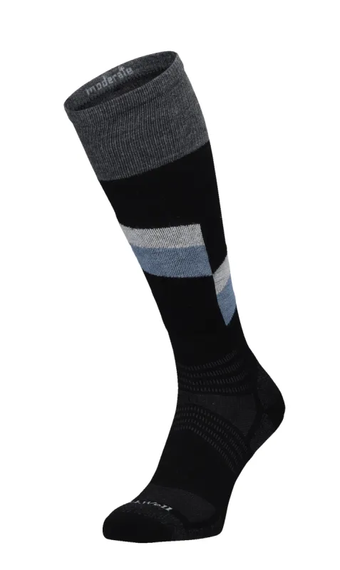 Steep Medium Men Moderate Compression Ski Socks Black sold by Sockwell
