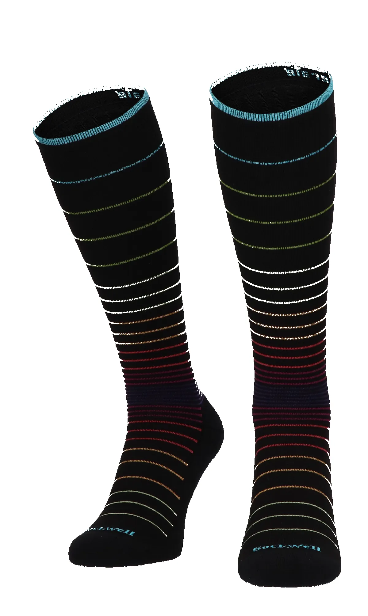 Circulator Women Moderate Compression Socks Black Stripe sold by Sockwell product image thumbnail 2