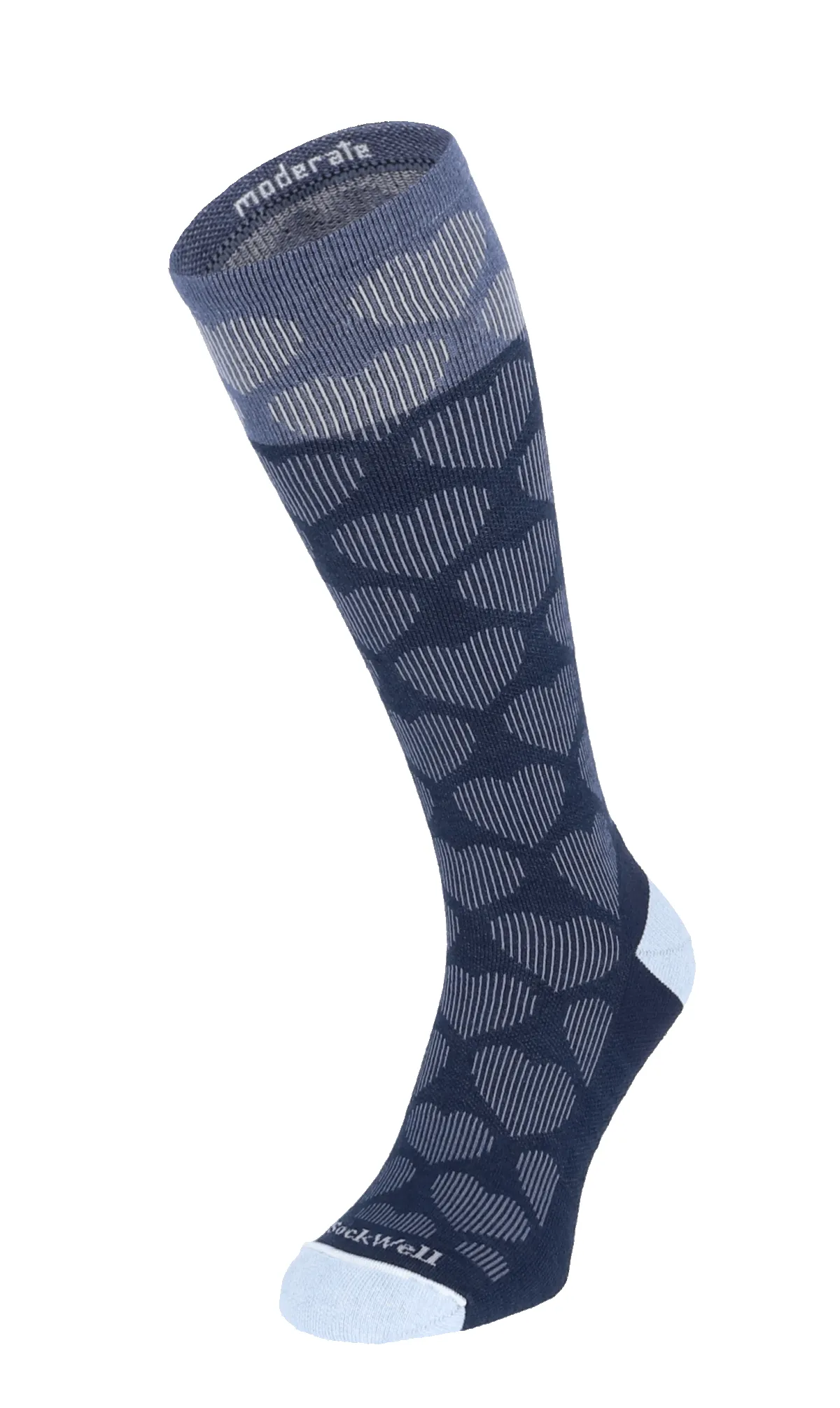 Heart Throb Women Moderate Compression Socks Navy sold by Sockwell