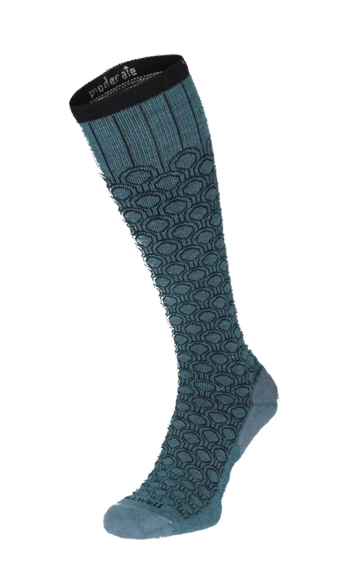 Deco Dot Women Moderate Compression Socks Blue Ridge sold by Sockwell