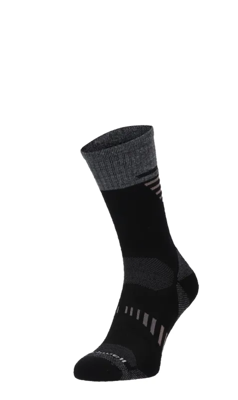 Ascend II Crew Men Compression Hiking Socks Black sold by Sockwell