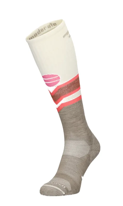 Mountain Beat Women Compression Hiking Socks Khaki sold by Sockwell