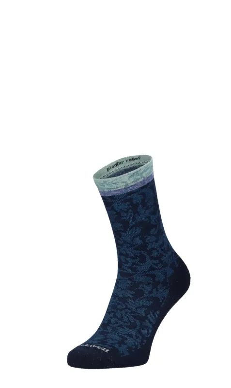 Plantar Cush Crew Women Heel Spur Socks Navy sold by Sockwell