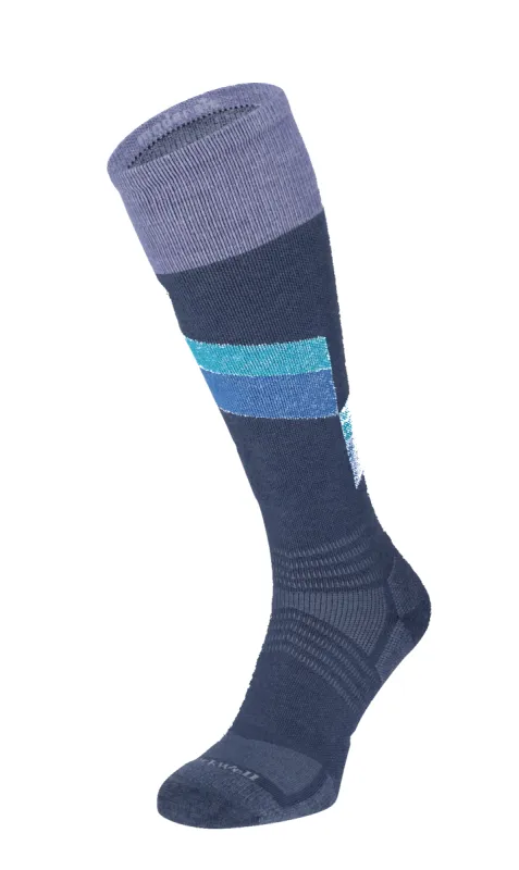 Steep Medium Women Moderate Compression Ski Socks Denim sold by Sockwell