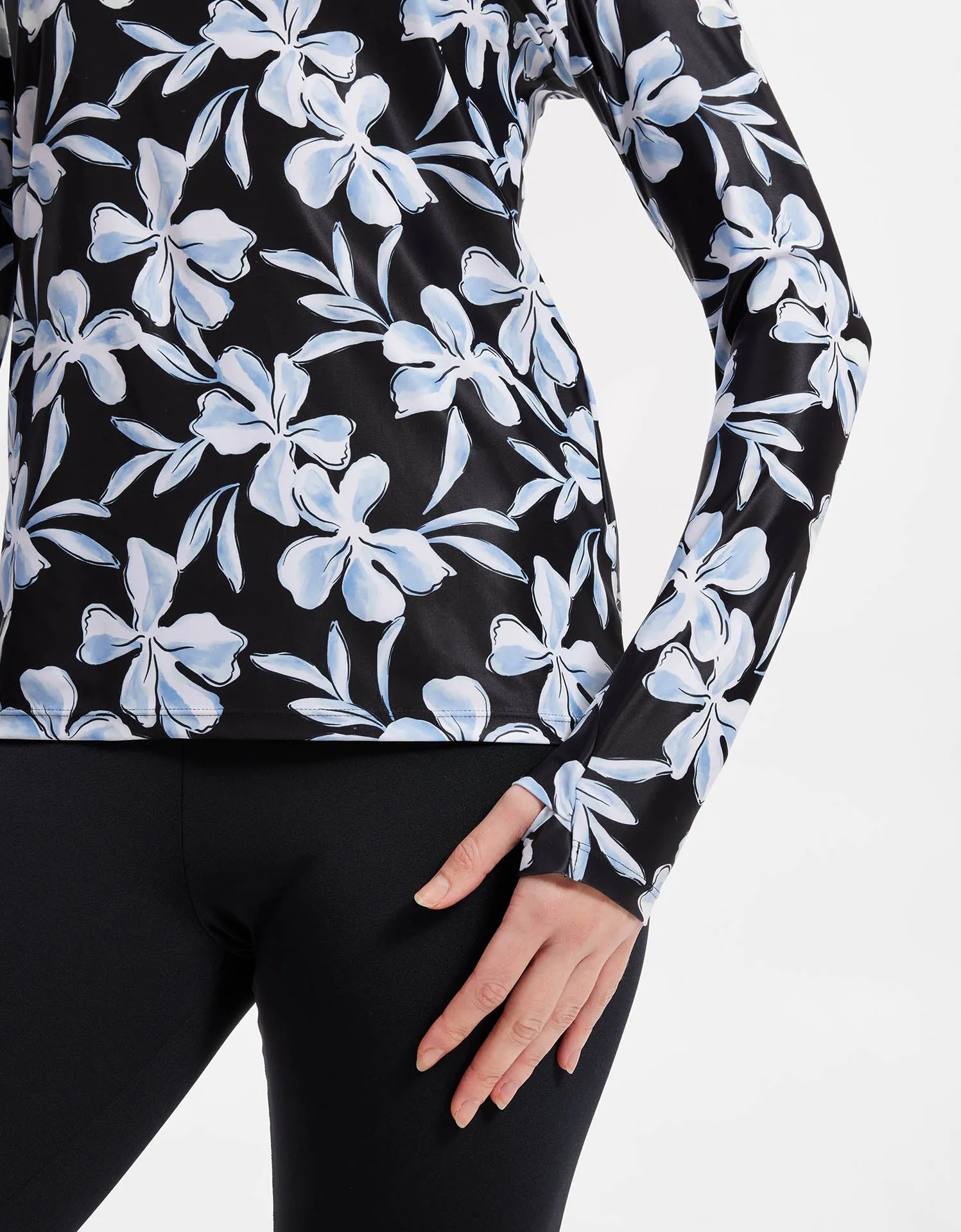Long Sleeve Printed Swim Top UPF 50+ sold by Solbari product image thumbnail 3