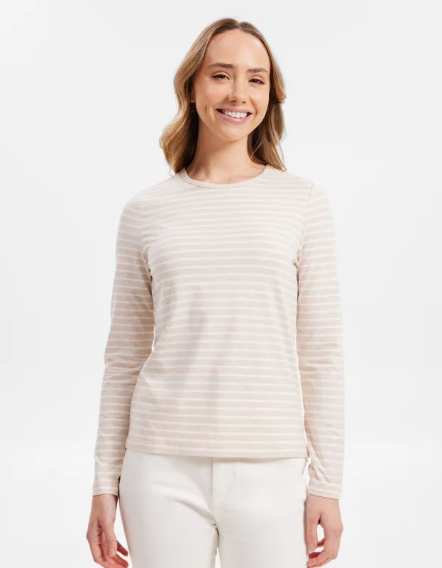 Stripe Long Sleeve T-Shirt UPF 50+ sold by Solbari