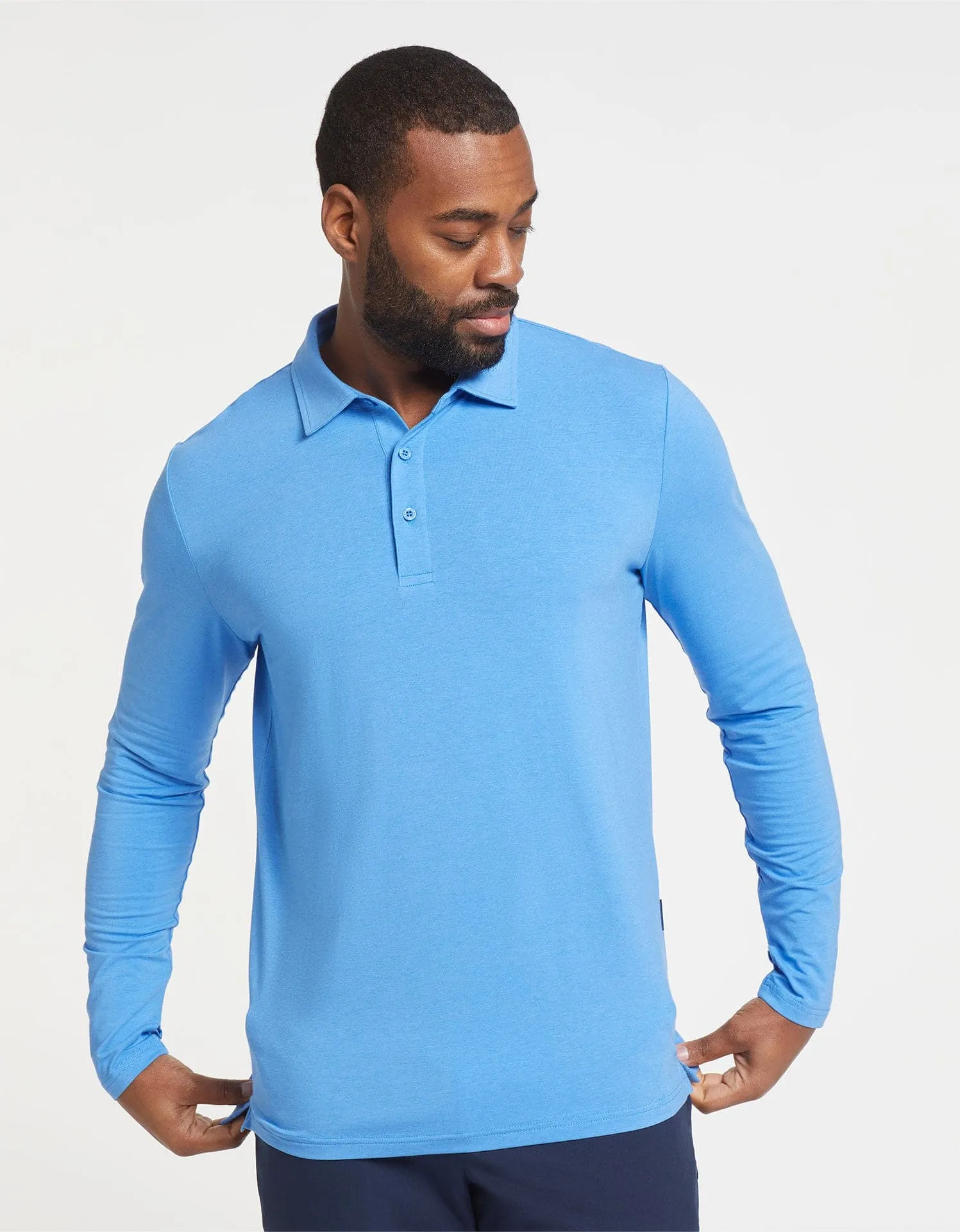 Long Sleeve Polo Shirt UPF50+ Sensitive Collection sold by Solbari product image thumbnail 3
