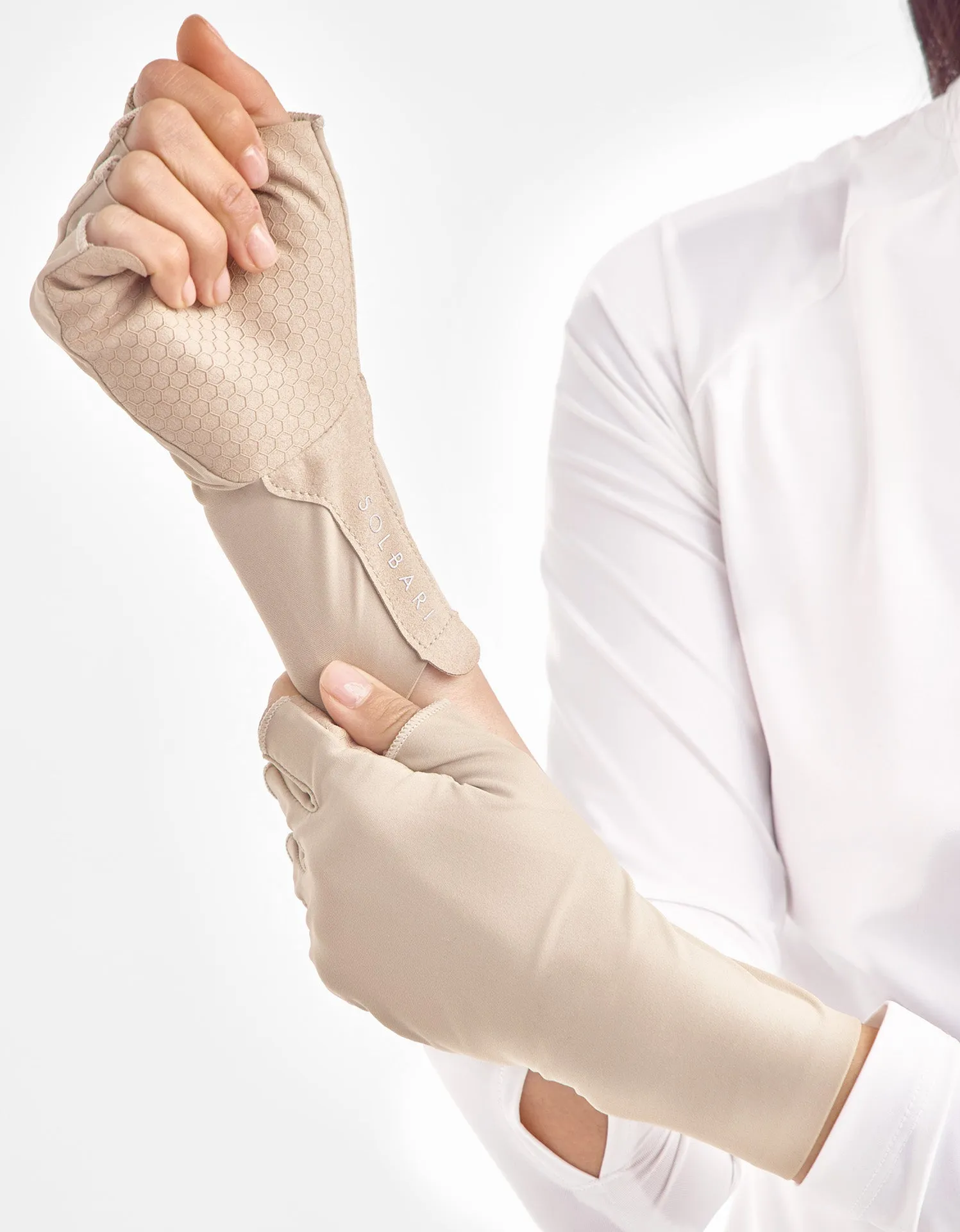 UV Fingerless Sun Gloves UPF 50+ sold by Solbari product image thumbnail 4