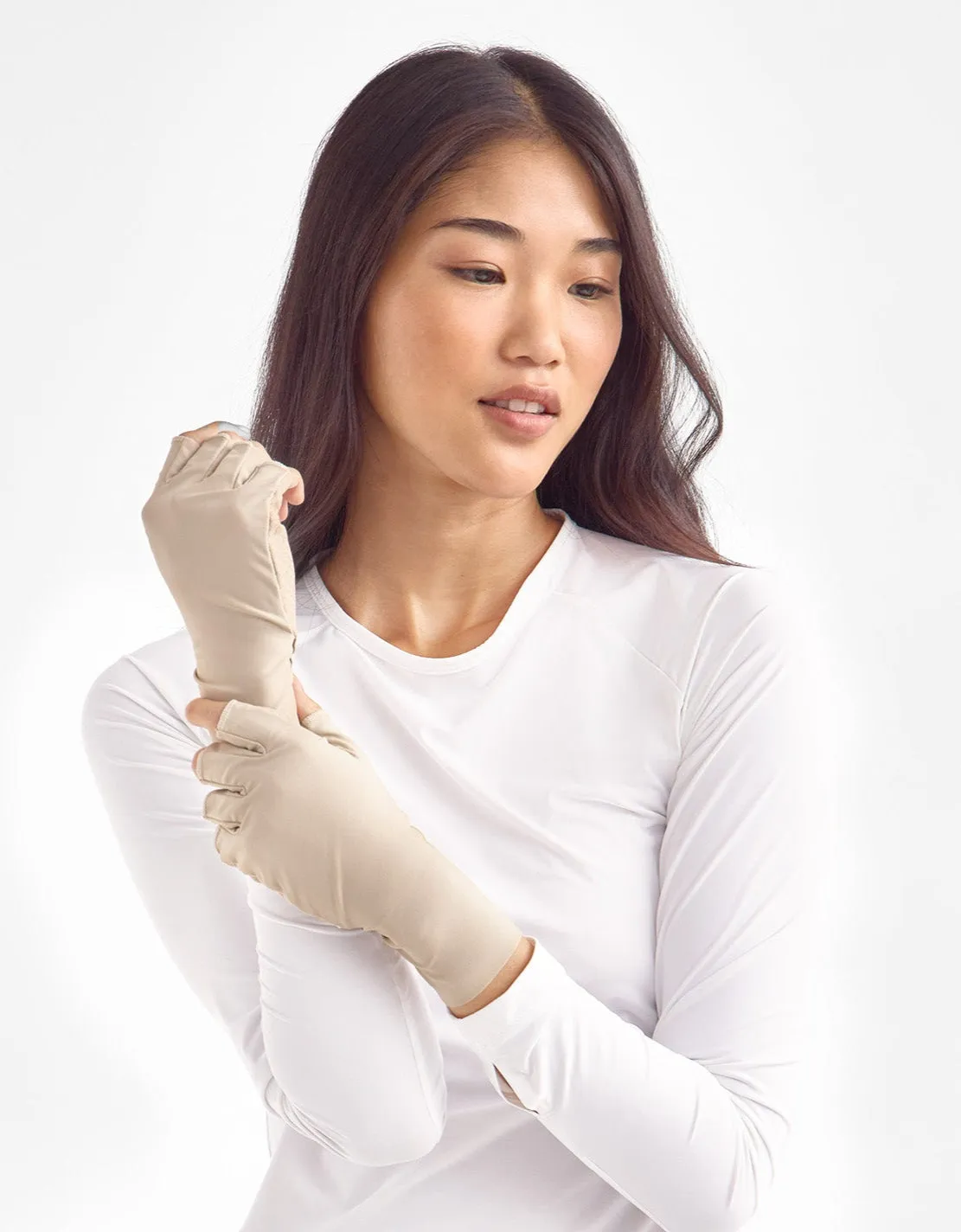 UV Fingerless Sun Gloves UPF 50+ sold by Solbari product image thumbnail 5