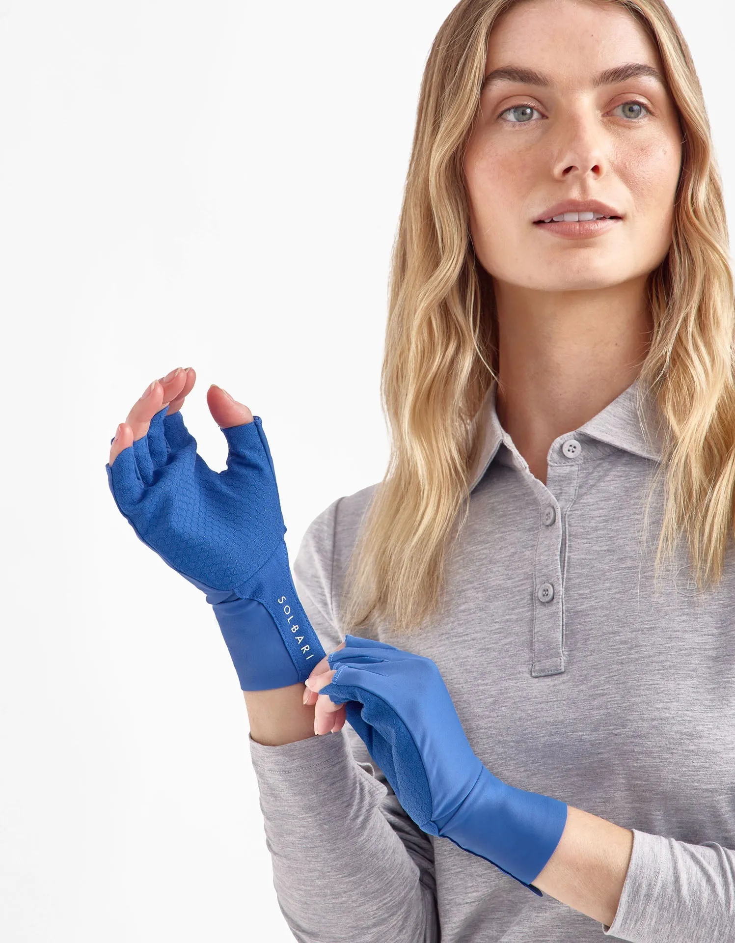 UV Fingerless Sun Gloves UPF 50+ sold by Solbari product image thumbnail 2
