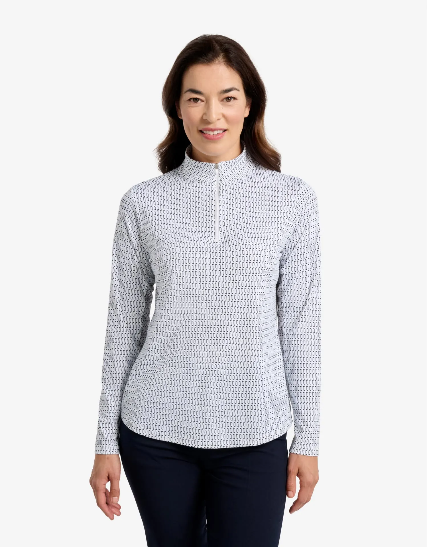 Long Sleeve Printed Quarter Zip Top UPF 50+ sold by Solbari