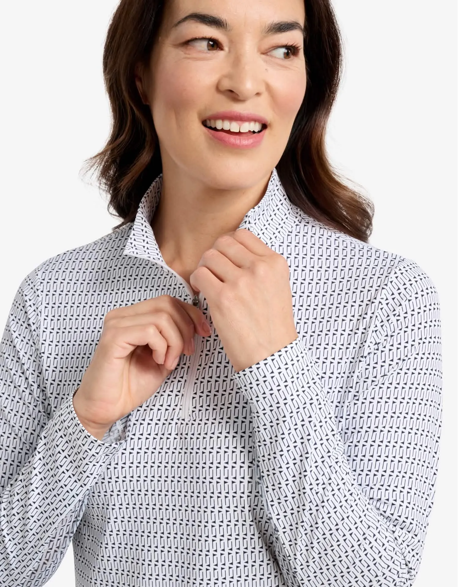 Long Sleeve Printed Quarter Zip Top UPF 50+ sold by Solbari product image thumbnail 3