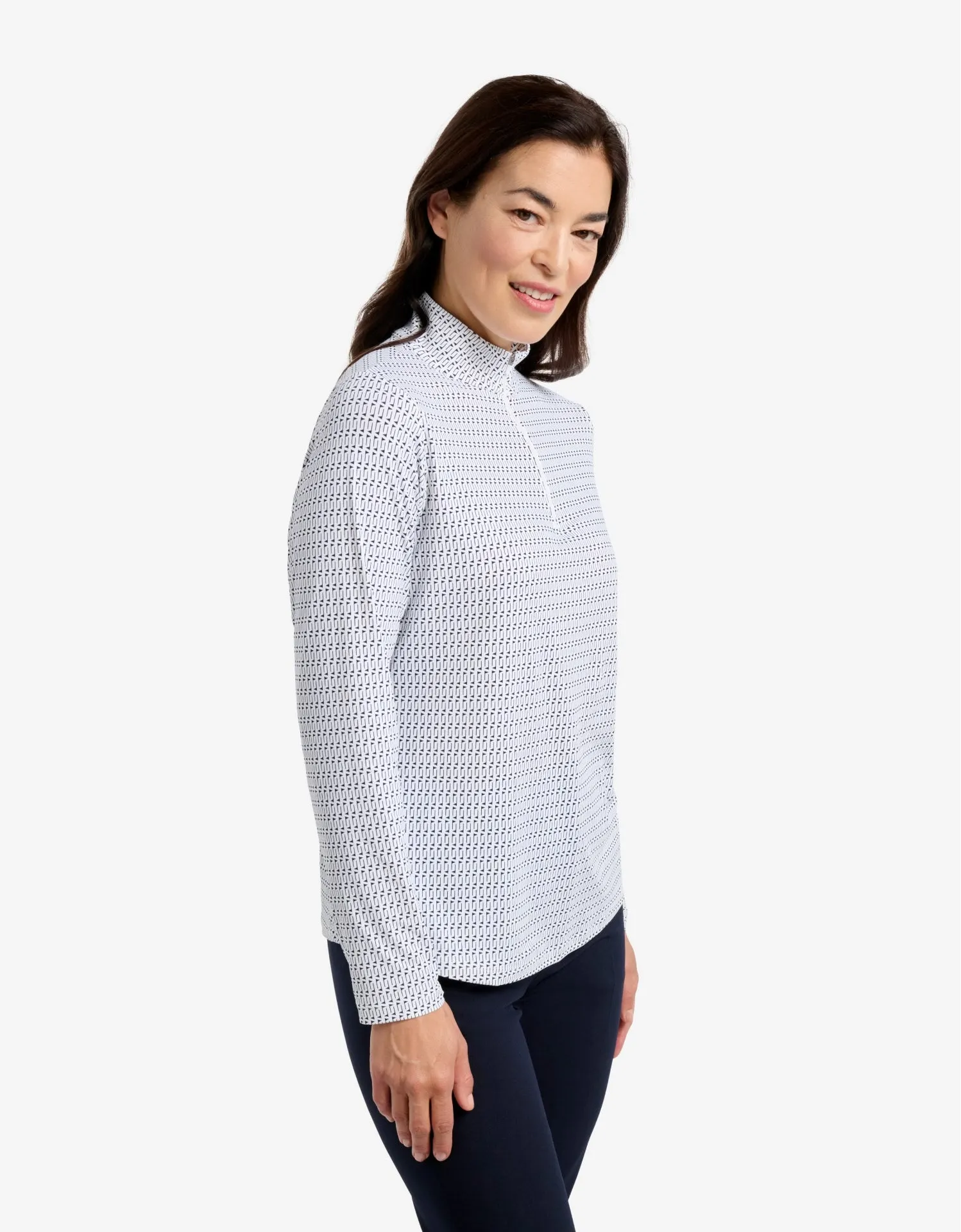 Long Sleeve Printed Quarter Zip Top UPF 50+ sold by Solbari product image thumbnail 5