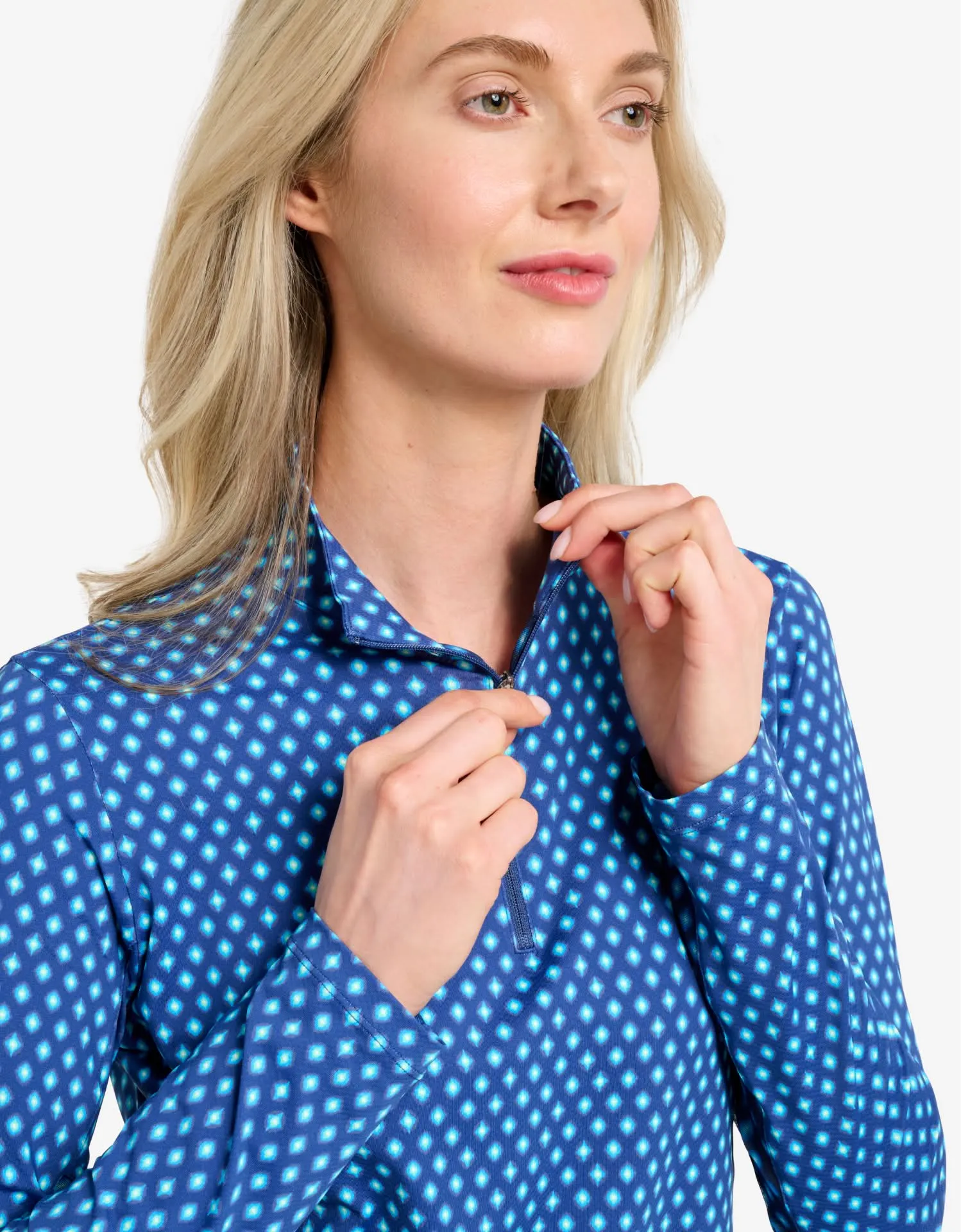 Long Sleeve Printed Quarter Zip Top UPF 50+ sold by Solbari product image thumbnail 3