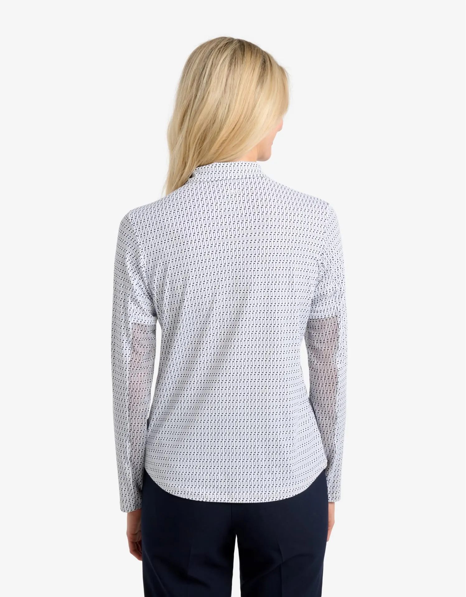 Long Sleeve Printed Zip Polo Shirt UPF 50+ sold by Solbari product image thumbnail 5