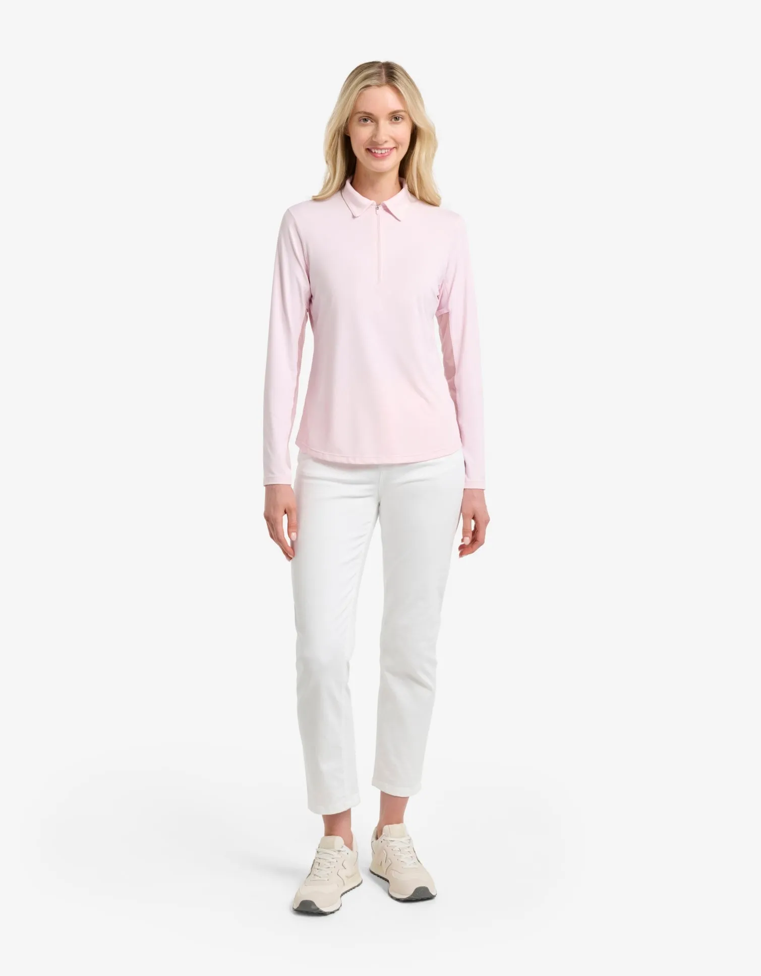 Long Sleeve Zip Polo Shirt UPF 50+ sold by Solbari product image thumbnail 2