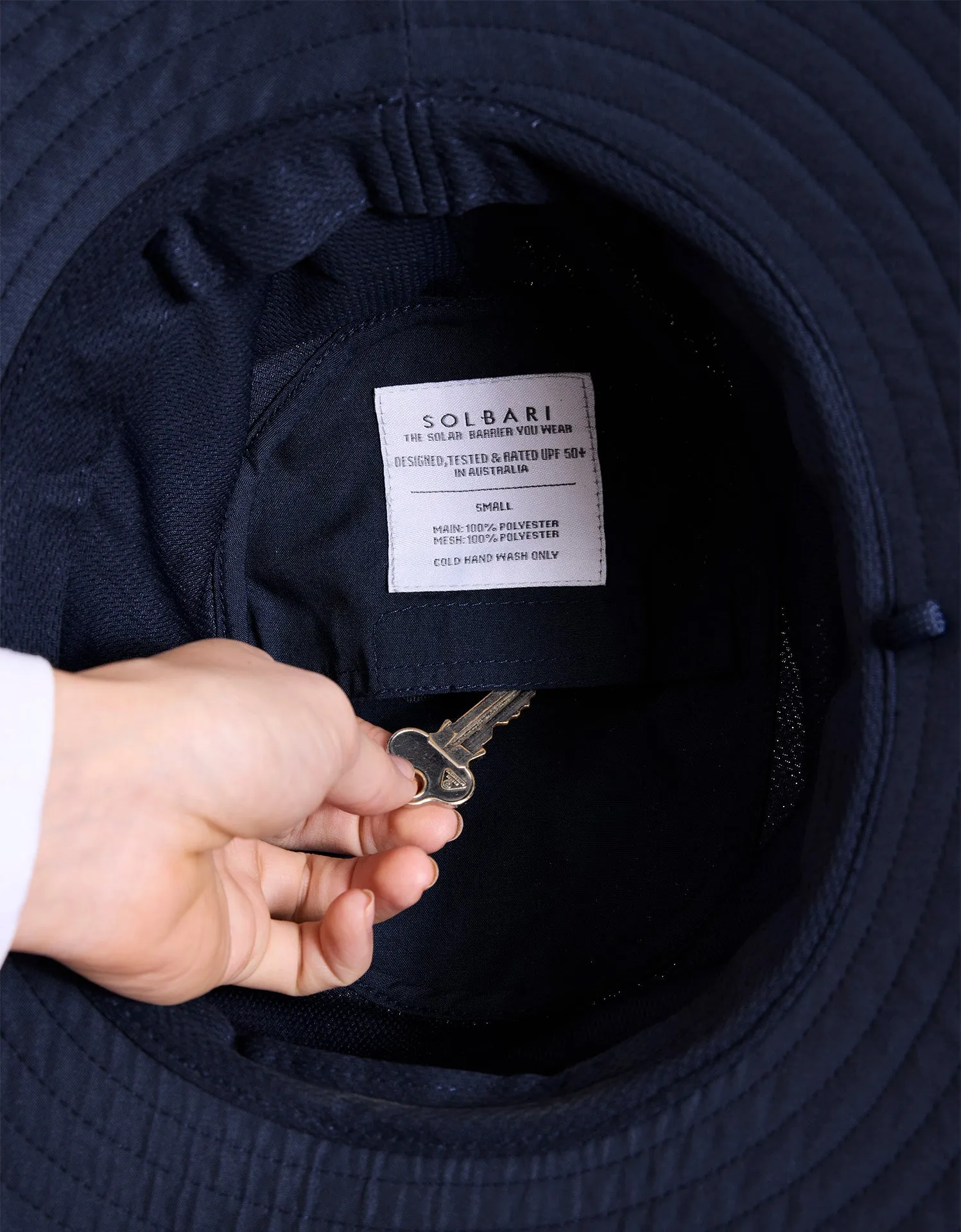 Everyday Broad Brim Sun Hat With Pocket UPF 50+ sold by Solbari product image thumbnail 5