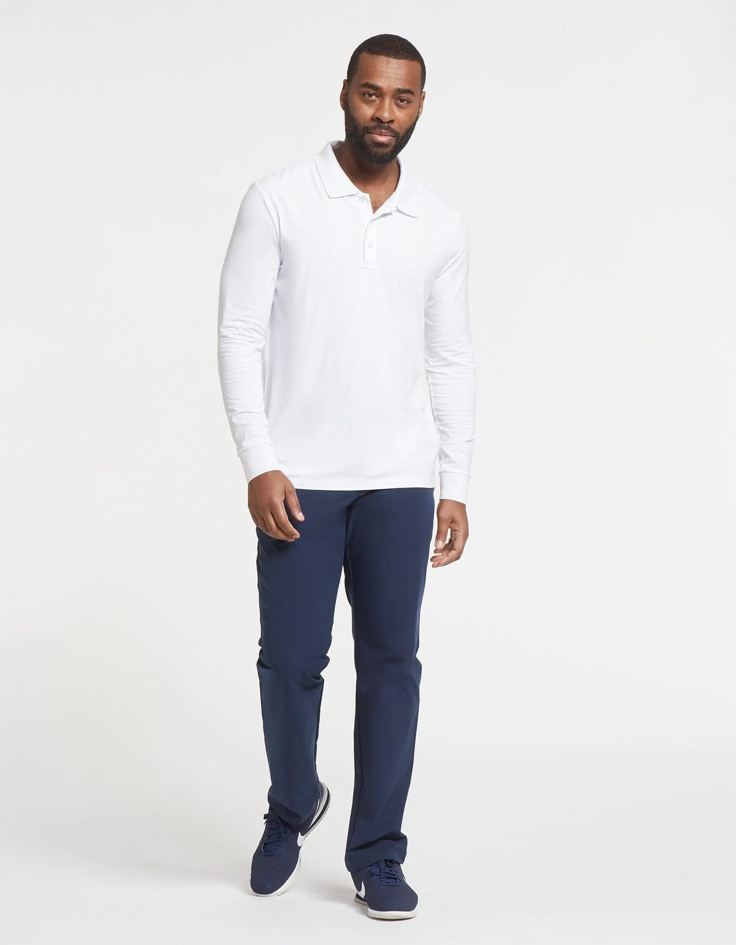 Long Sleeve Rib Collar Polo Shirt UPF 50+ Sensitive Collection sold by Solbari product image thumbnail 3