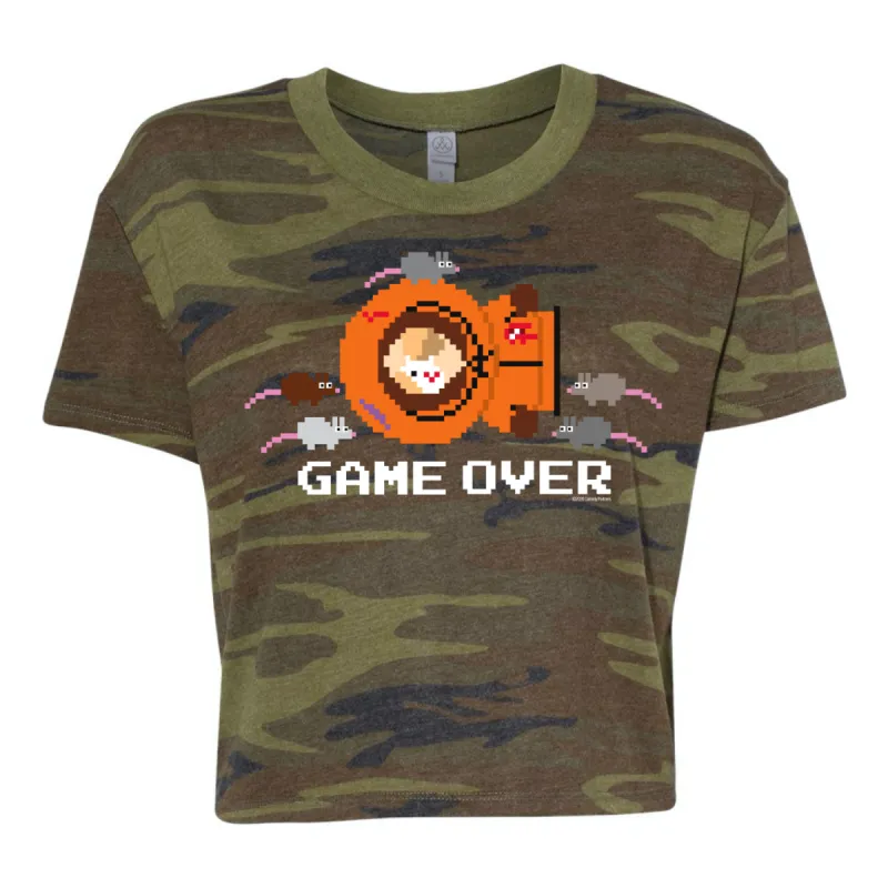 South Park Kenny Game Over Women's Jersey Crop T-Shirt sold by South Park Shop