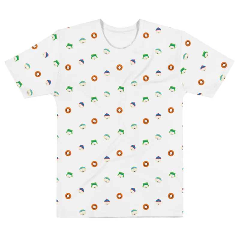 South Park Character Faces Adult All-Over Print T-Shirt sold by South Park Shop