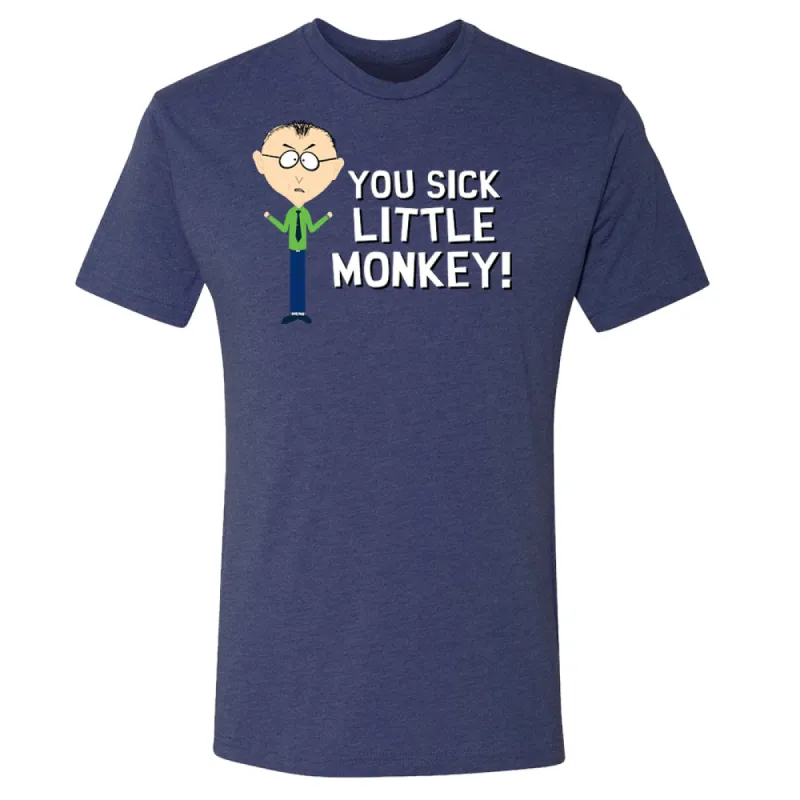 South Park Mr. Mackey Sick Little Monkey Men's Tri-Blend T-Shirt sold by South Park Shop