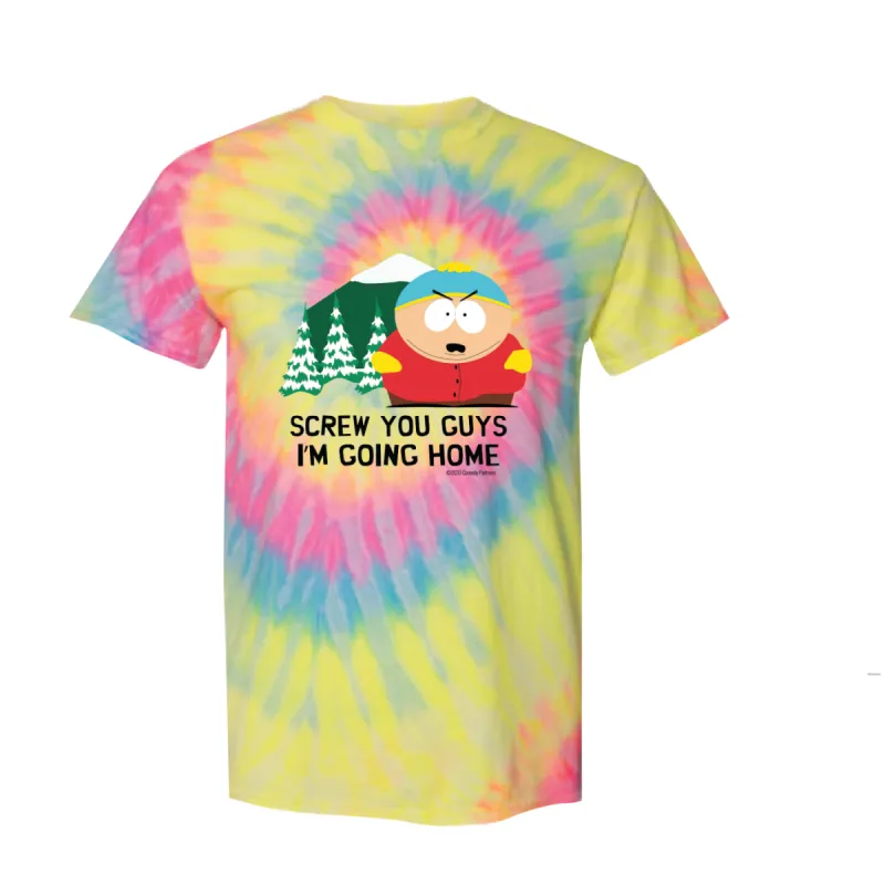 South Park Cartman Screw You Guys Tie-Dye Short Sleeve T-Shirt sold by South Park Shop