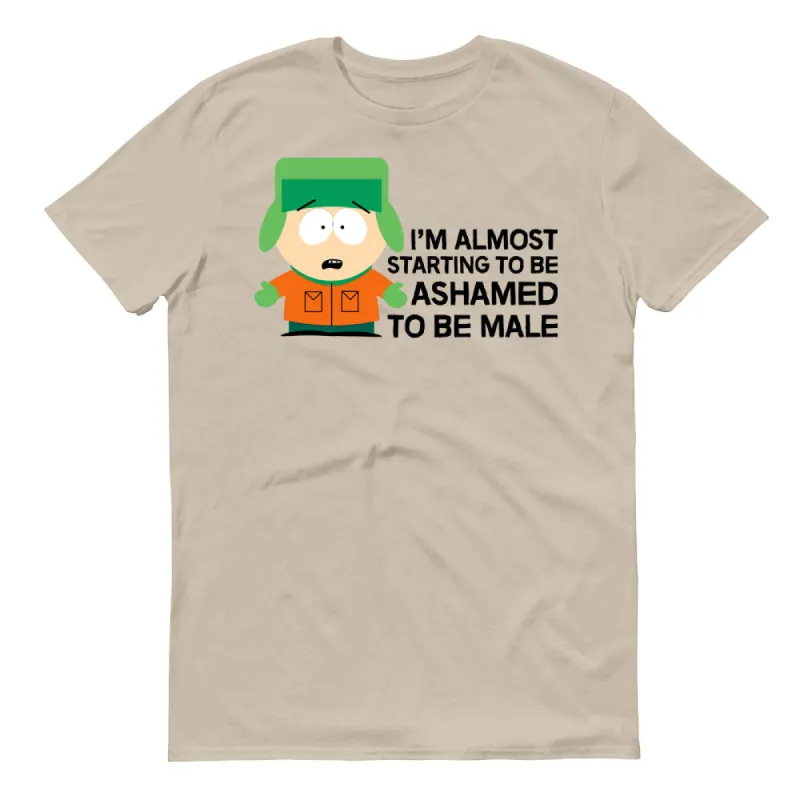 South Park Kyle Ashamed To Be Male Adult Short Sleeve T-Shirt sold by South Park Shop