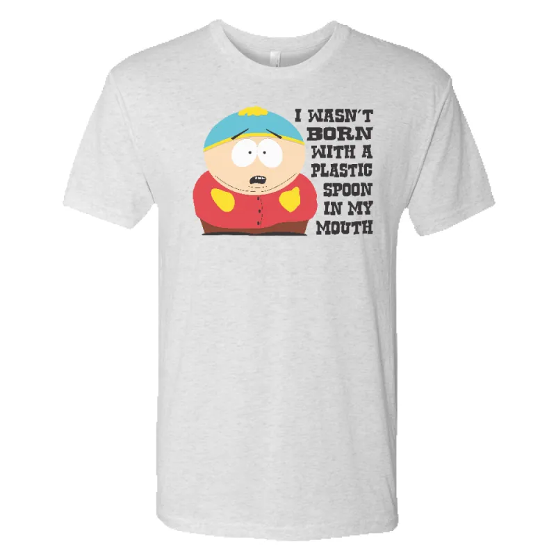 South Park Cartman Born with a Plastic Spoon Tri-Blend T-Shirt sold by South Park Shop
