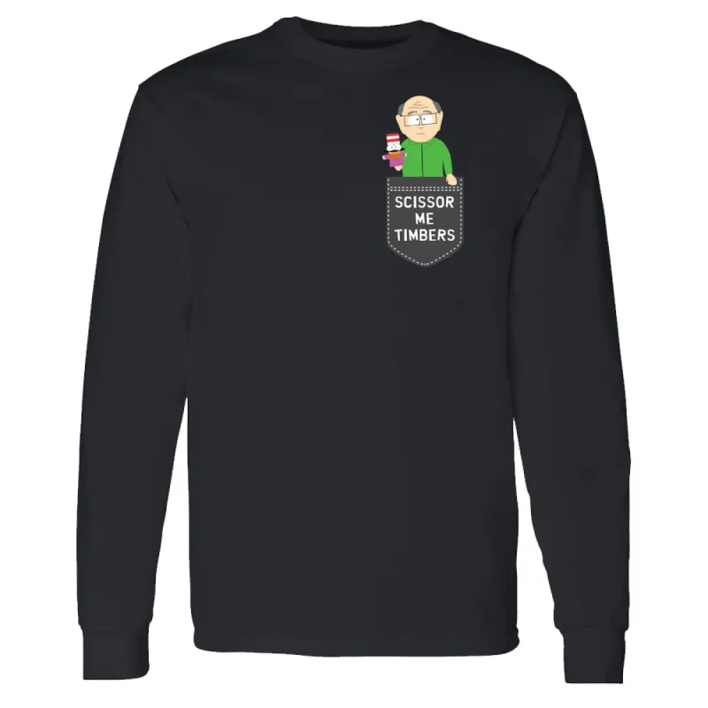 South Park Mr. Garrison Scissor Me Timbers Long Sleeve T-Shirt sold by South Park Shop