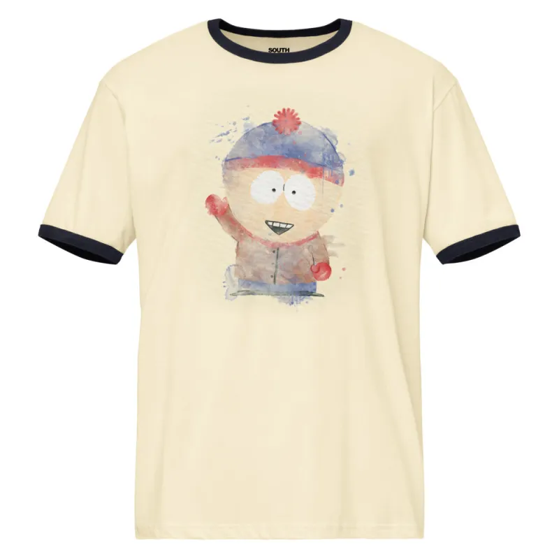 South Park Ringer T-Shirt Stan Watercolor sold by South Park Shop