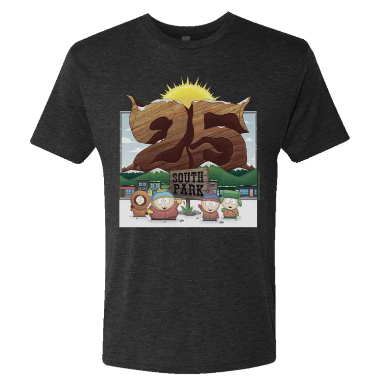 South Park Season 25 Logo Men's Tri-Blend T-Shirt sold by South Park Shop