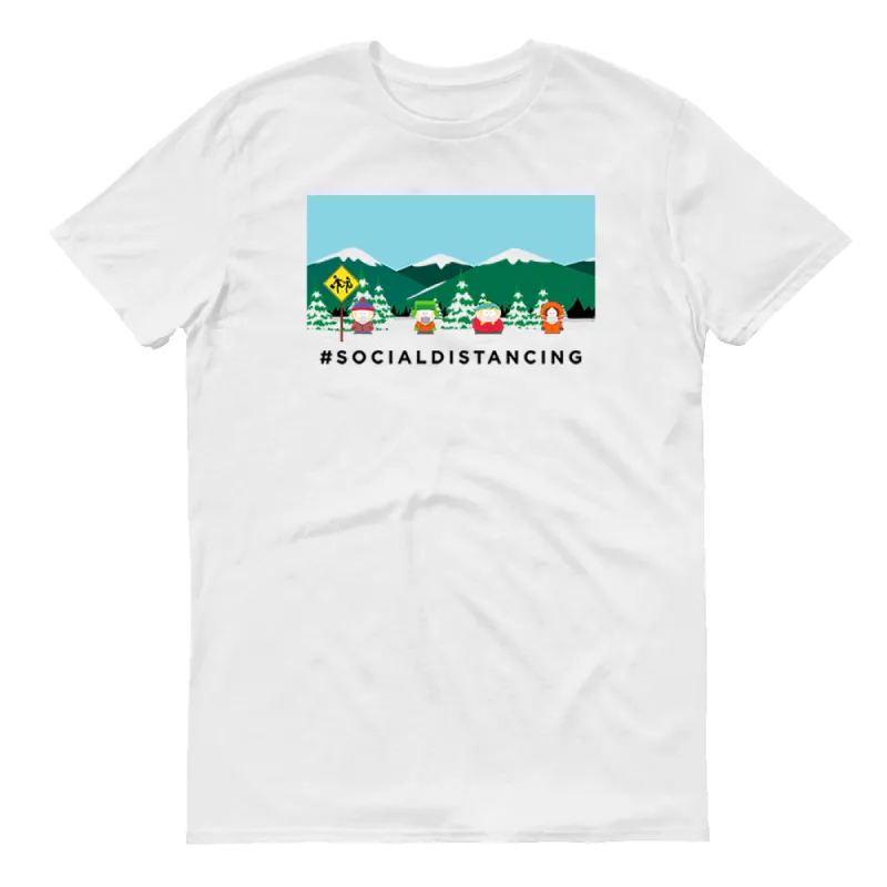 South Park Social Distancing Adult Short Sleeve T-Shirt sold by South Park Shop