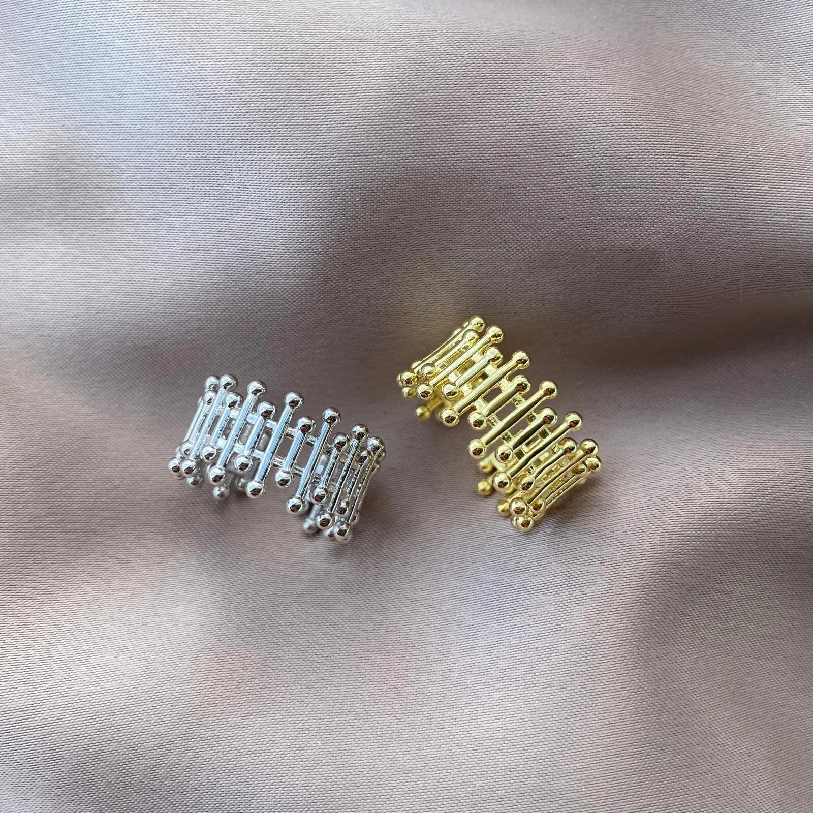 Multiple Bar Bead Design Sterling Silver Ring sold by Spero London product image thumbnail 3